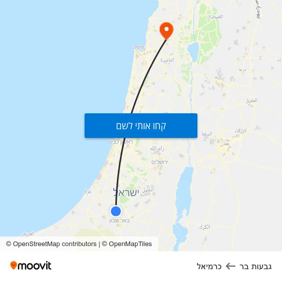 מפת גבעות בר לכרמיאל
