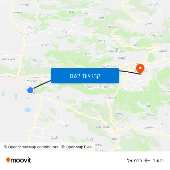 מפת יסעור לכרמיאל