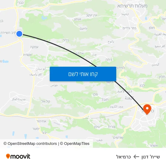 מפת שייח' דנון לכרמיאל