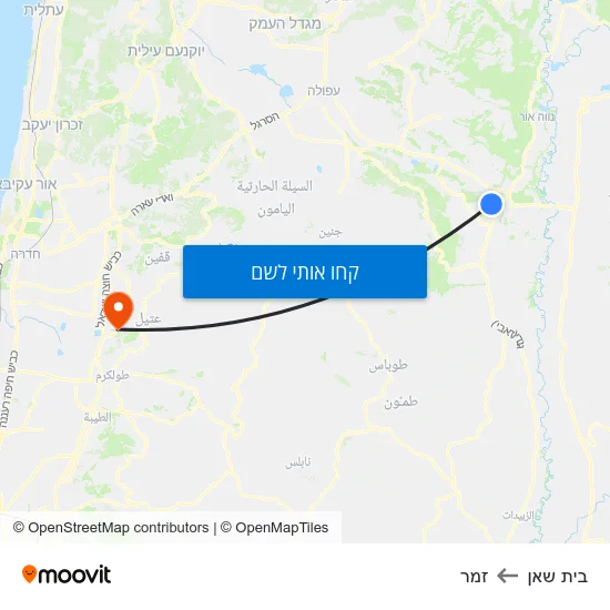 מפת בית שאן לזמר