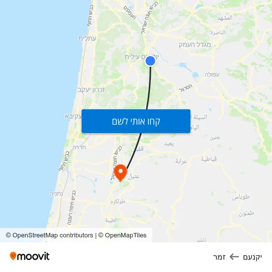 מפת יקנעם לזמר