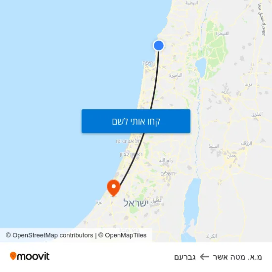 מפת מ.א. מטה אשר לגברעם