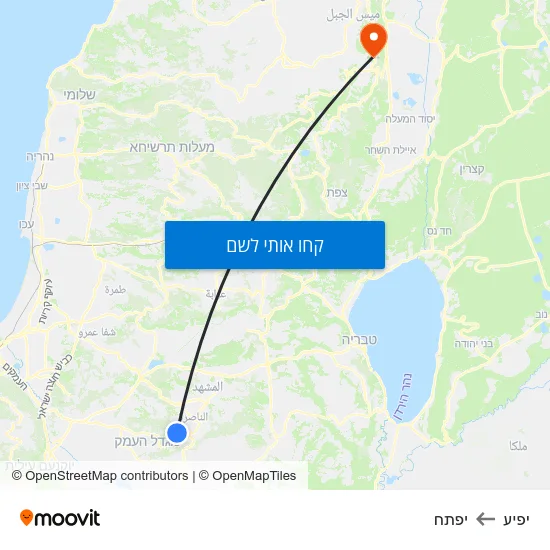 מפת יפיע ליפתח