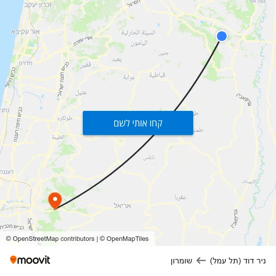 מפת ניר דוד (תל עמל) לשומרון