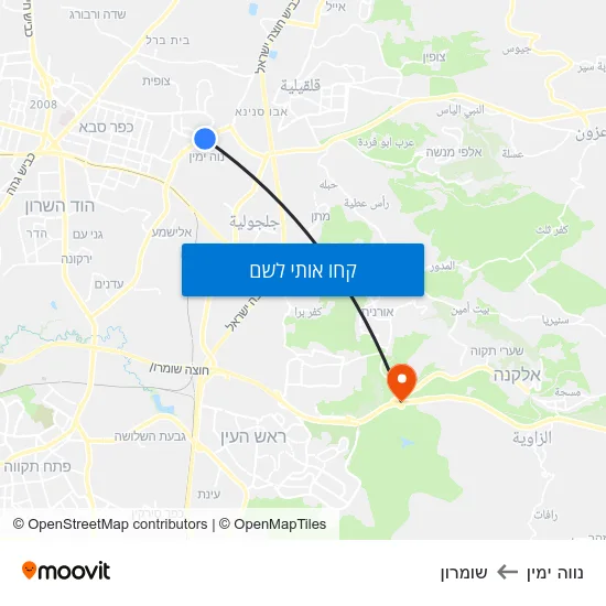 מפת נווה ימין לשומרון