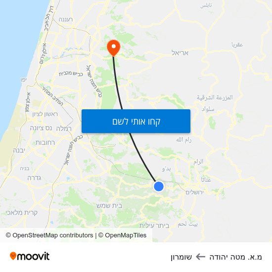 מפת מ.א. מטה יהודה לשומרון