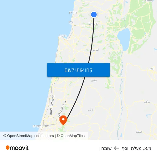 מפת מ.א. מעלה יוסף לשומרון