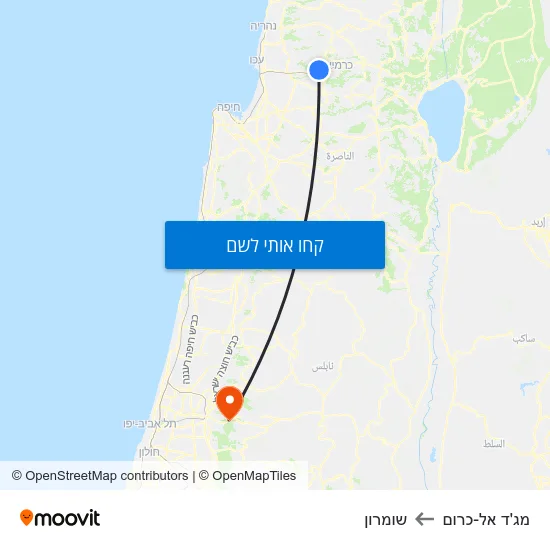 מפת מג'ד אל-כרום לשומרון