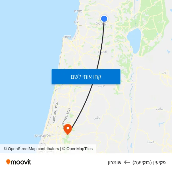 מפת פקיעין (בוקייעה) לשומרון