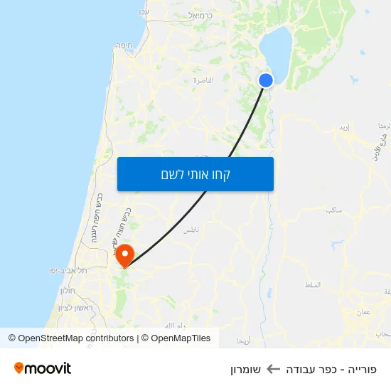 מפת פורייה - כפר עבודה לשומרון