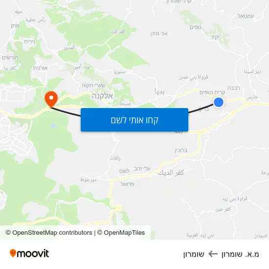 מפת מ.א. שומרון לשומרון