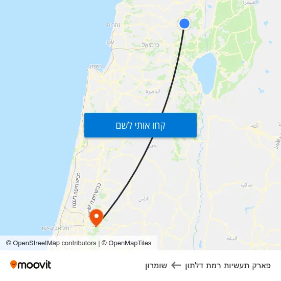 מפת פארק תעשיות רמת דלתון לשומרון