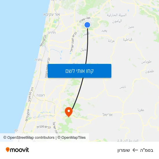 מפת בסמ"ה לשומרון