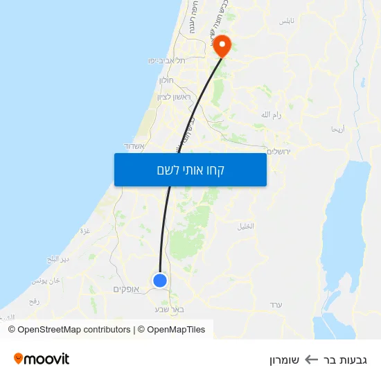 מפת גבעות בר לשומרון