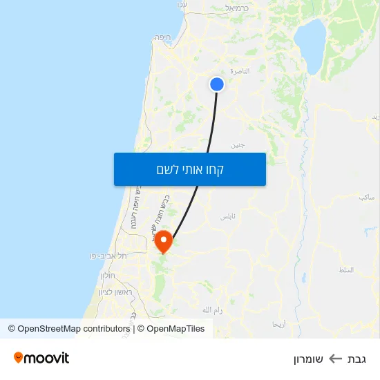 מפת גבת לשומרון