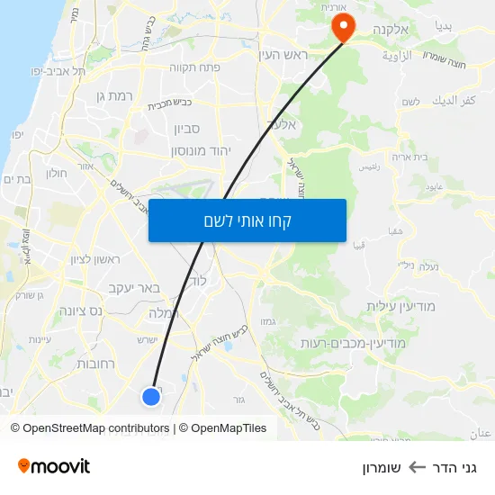 מפת גני הדר לשומרון