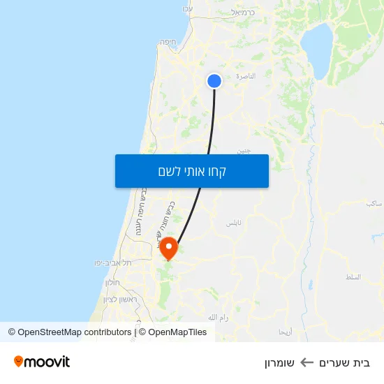 מפת בית שערים לשומרון