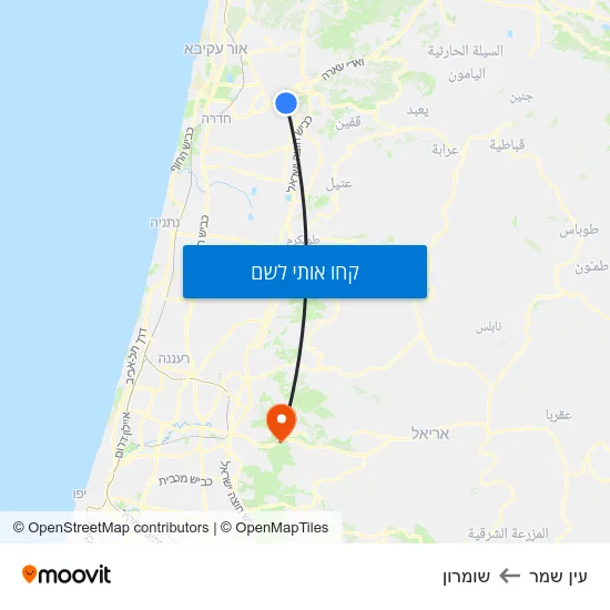מפת עין שמר לשומרון