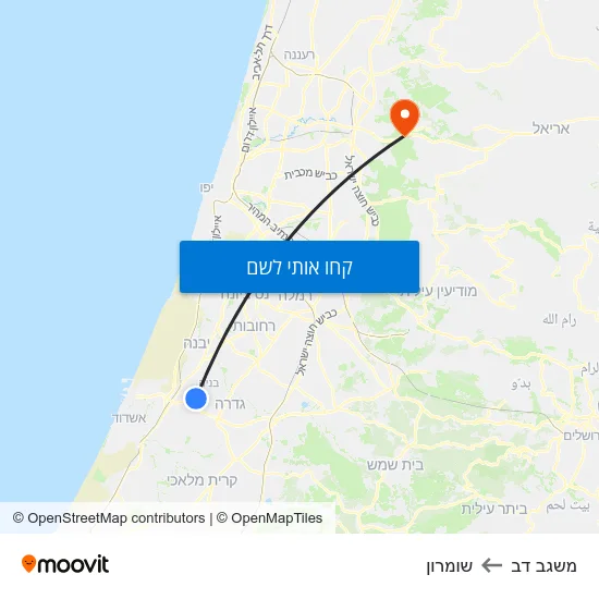 מפת משגב דב לשומרון