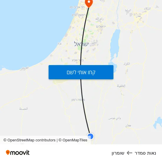 מפת נאות סמדר לשומרון