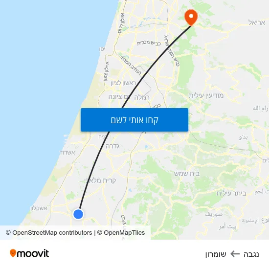 מפת נגבה לשומרון