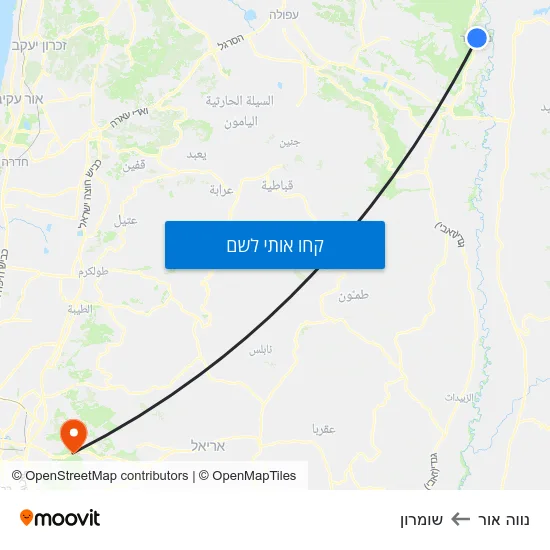 מפת נווה אור לשומרון