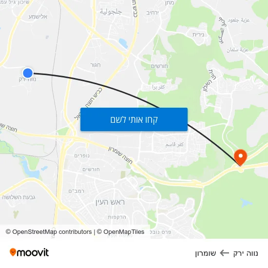 מפת נווה ירק לשומרון