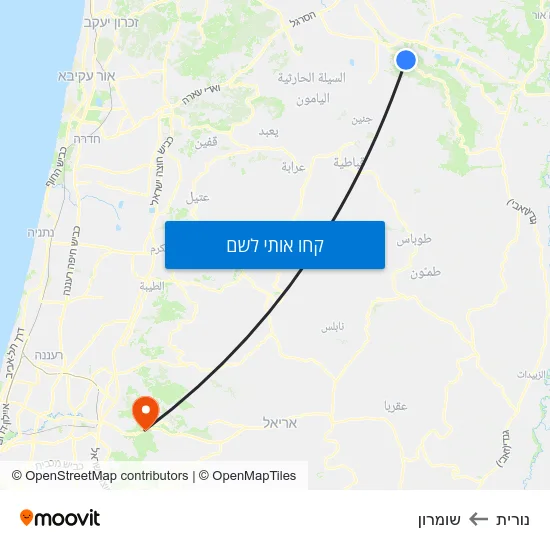 מפת נורית לשומרון