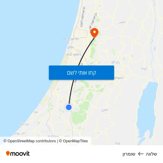 מפת שלווה לשומרון
