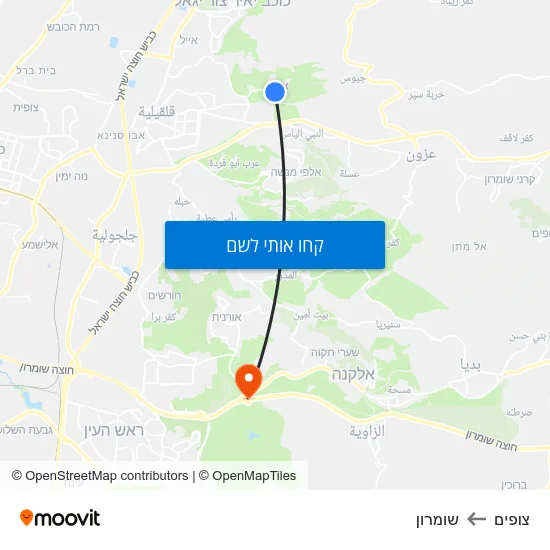 מפת צופים לשומרון