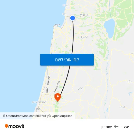 מפת יסעור לשומרון