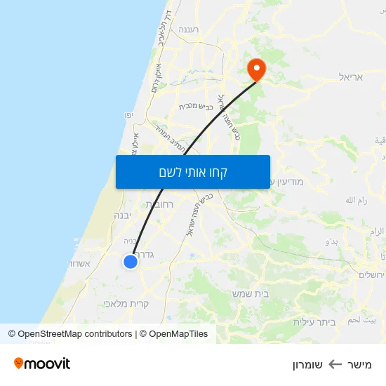מפת מישר לשומרון