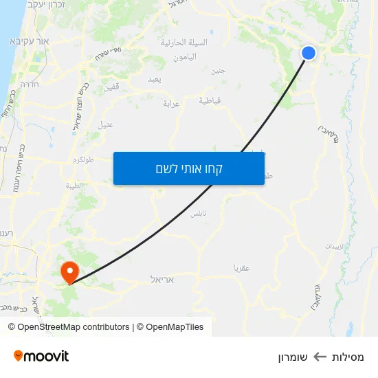 מפת מסילות לשומרון