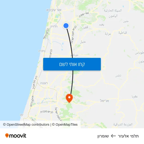 מפת תלמי אלעזר לשומרון