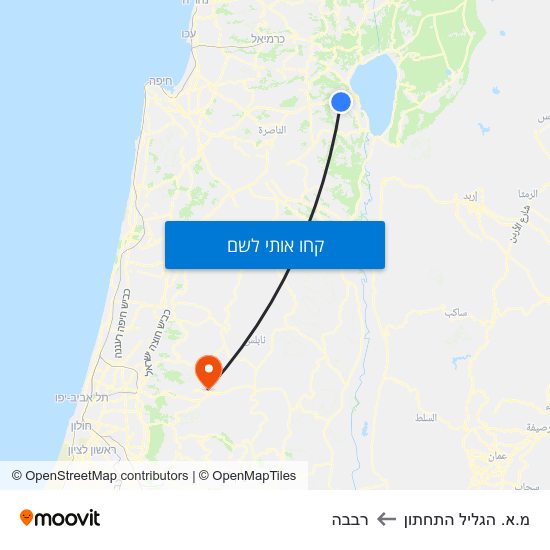 מפת מ.א. הגליל התחתון לרבבה