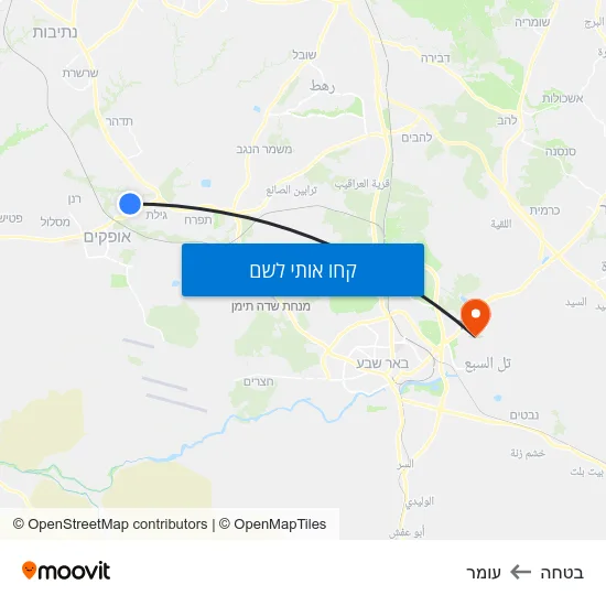 מפת בטחה לעומר