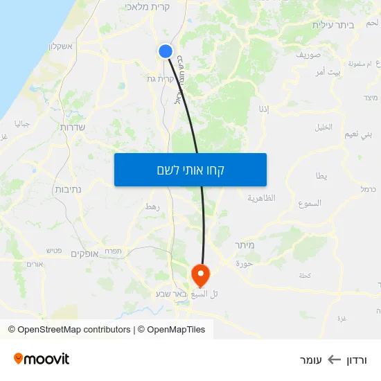 מפת ורדון לעומר