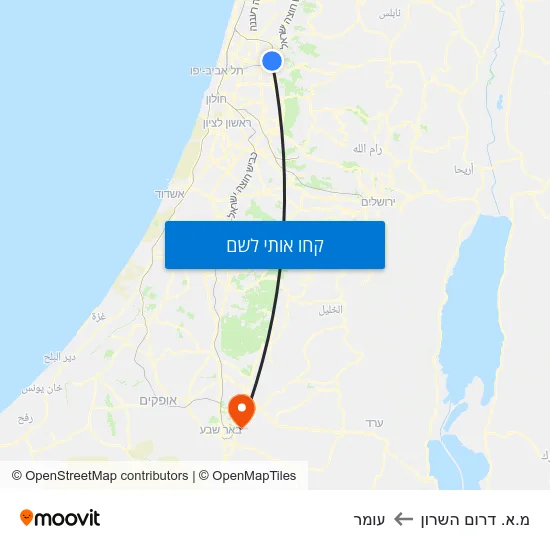 מפת מ.א. דרום השרון לעומר