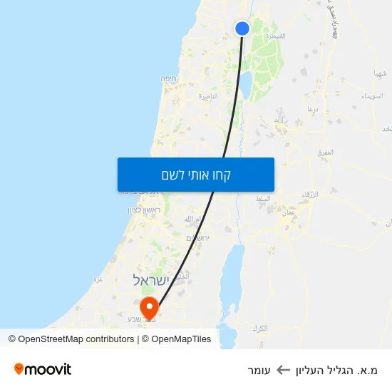 מפת מ.א. הגליל העליון לעומר