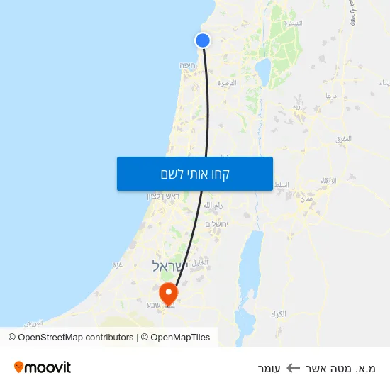 מפת מ.א. מטה אשר לעומר