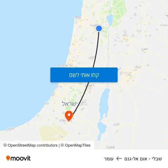 מפת שבלי - אום אל-גנם לעומר