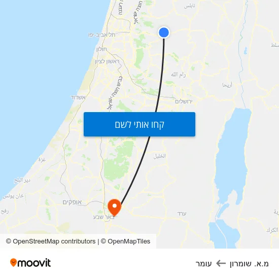 מפת מ.א. שומרון לעומר