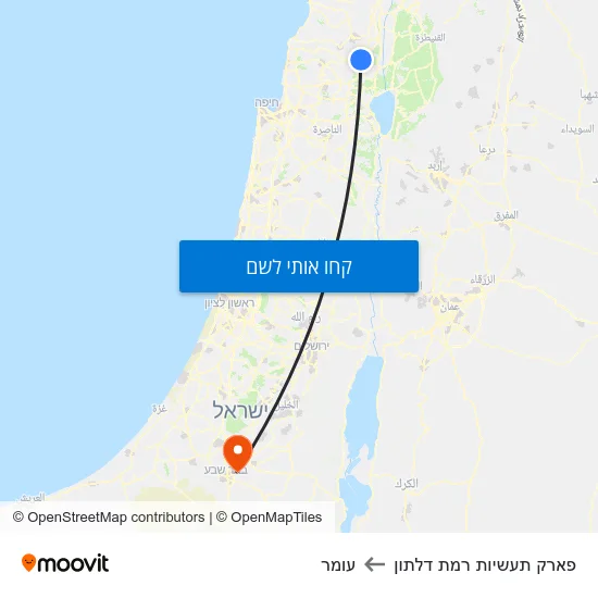 מפת פארק תעשיות רמת דלתון לעומר