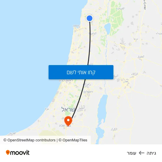 מפת גיתה לעומר
