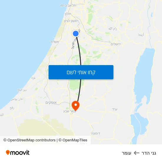 מפת גני הדר לעומר