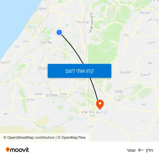 מפת חלץ לעומר