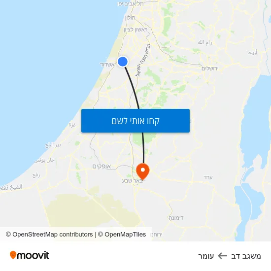 מפת משגב דב לעומר