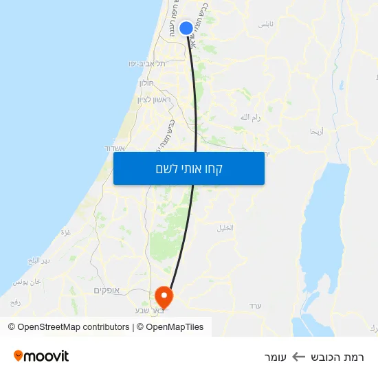 מפת רמת הכובש לעומר