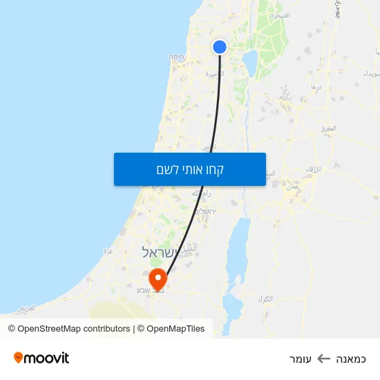 מפת כמאנה לעומר