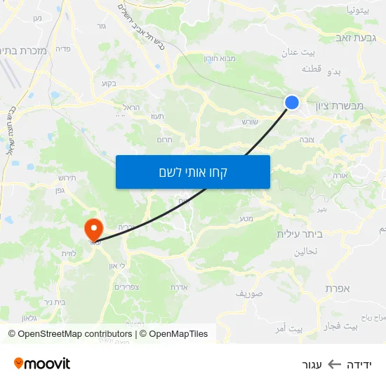 מפת ידידה לעגור